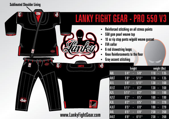 Lanky PRO 550 V3 - Black - SEPARATES - Tops