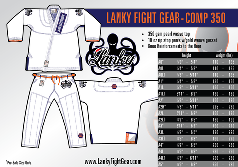 COMP 350 - White - SEPARATES - Lanky Fight Gear
 - 1