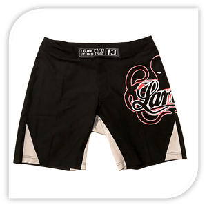 Lanky Black Fight Shorts - Short Cut