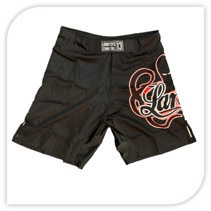 Lanky Black Fight Shorts - Traditional Cut